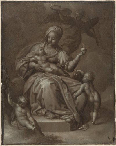 Virgin and Child, and Saint John the Baptist by Jacob de Backer